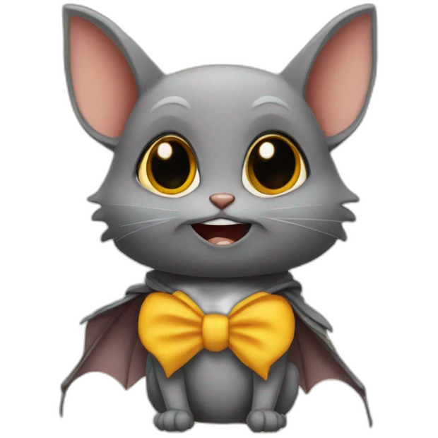chat chauve souris  emoji