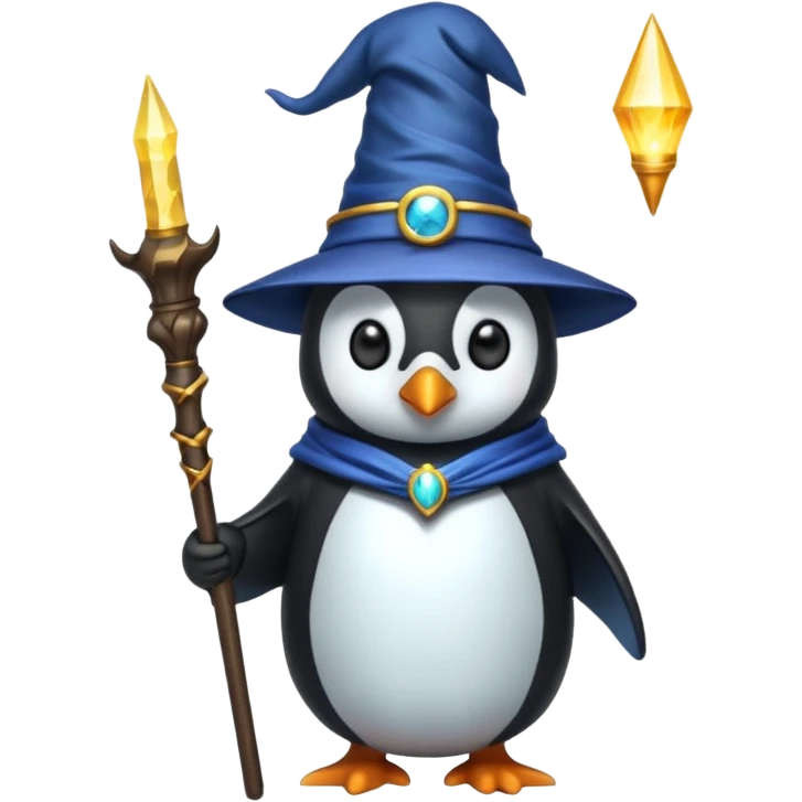 Penguin Wizard emoji