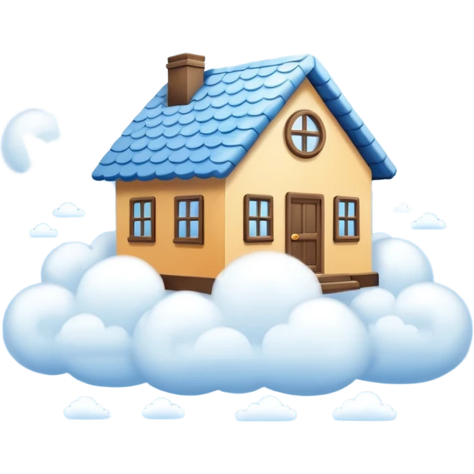house made of clouds material  emoji