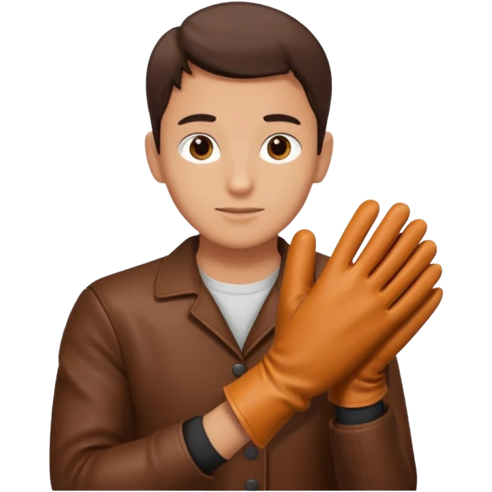 putting on glove emoji