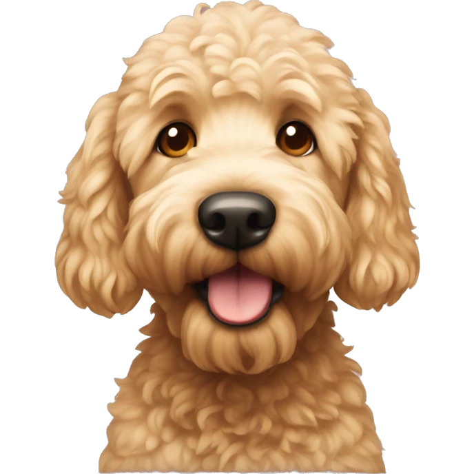 Golden doodle dog emoji