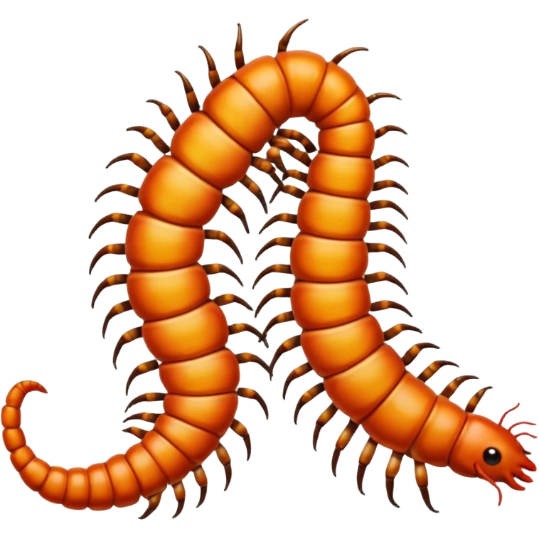 Centipedes kissing emoji