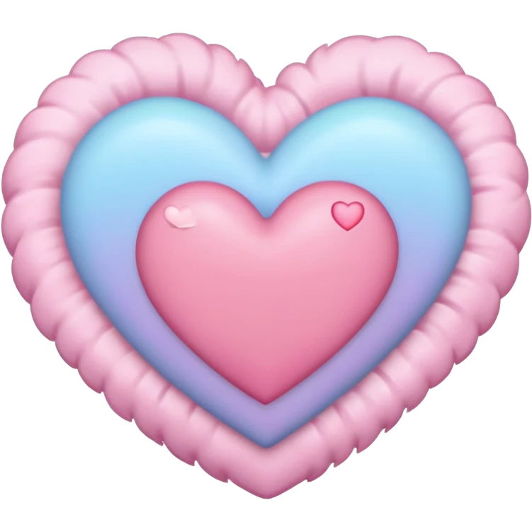 heart with sakura and a pastel rainbow emoji