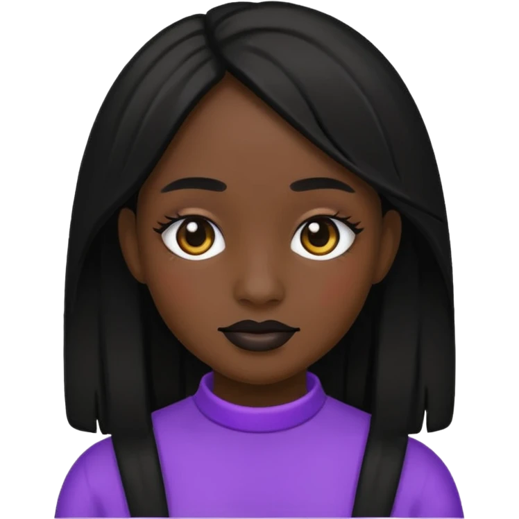 black face girl emoji