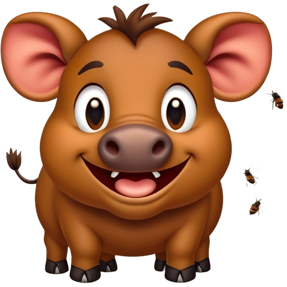 Pumbaa with flies emoji
