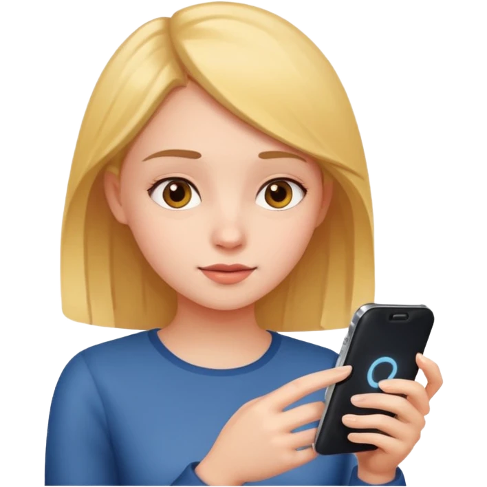 Girl watching phone  emoji