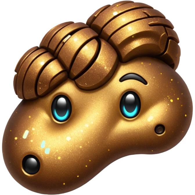 glitter poops brown cyberpunk emoji