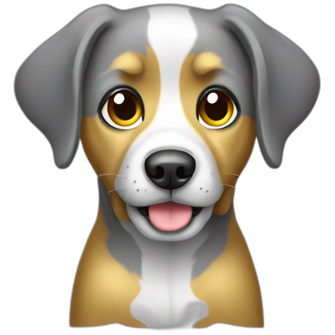 cute hunting dog gray gold  emoji
