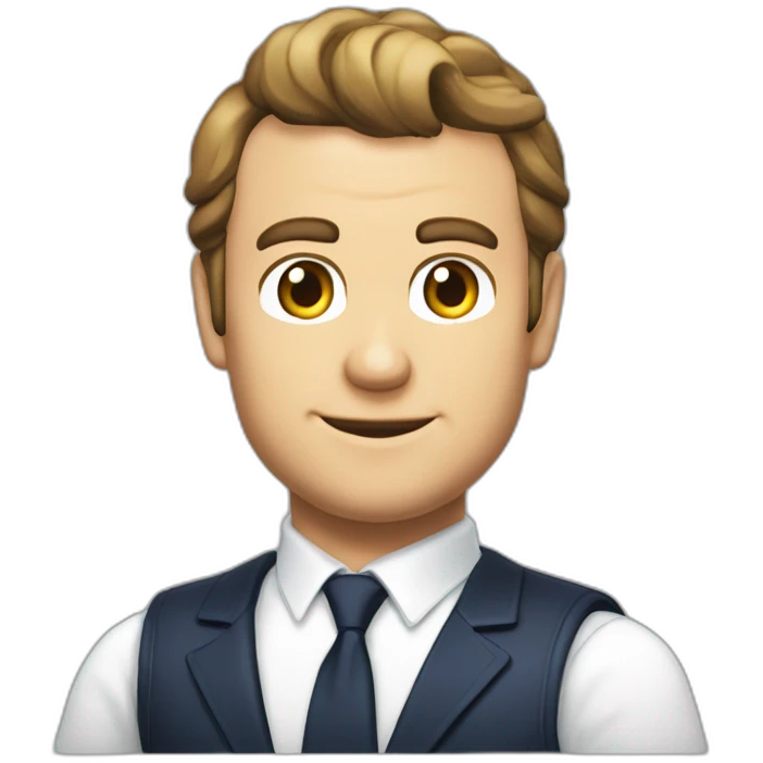 Macron dans une nintendo switch emoji