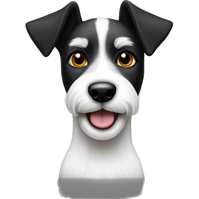 Black and white fox terrier emoji