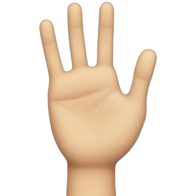Hey hand emoji