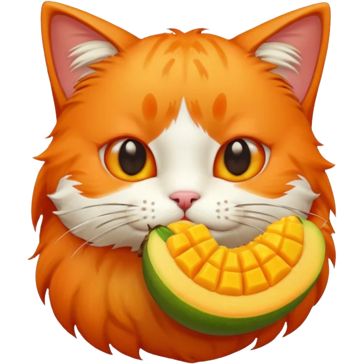 Cat eating majgo emoji