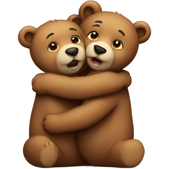 Bears hugging cute  emoji