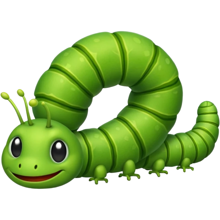 Inchworm crawling emoji