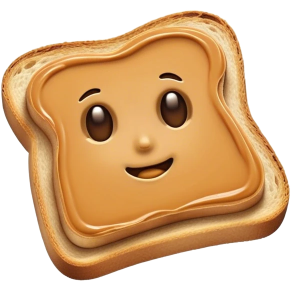peanut butter on toast no face emoji