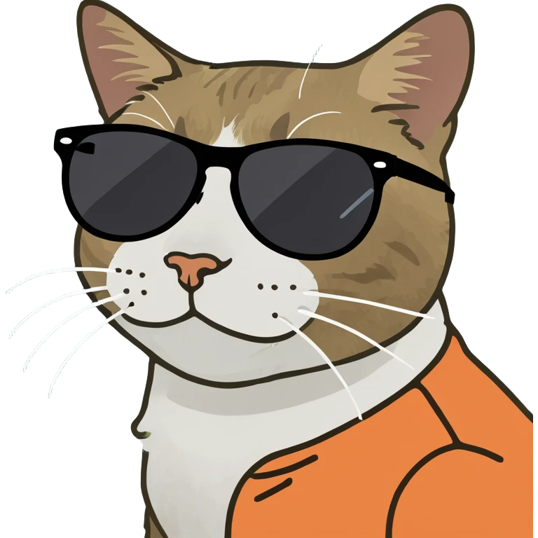Cat with sunglasses emoji