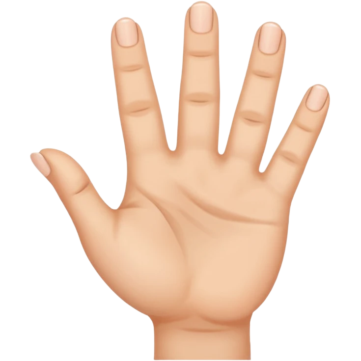 Create a hand with thumb poking threw the fingers emoji