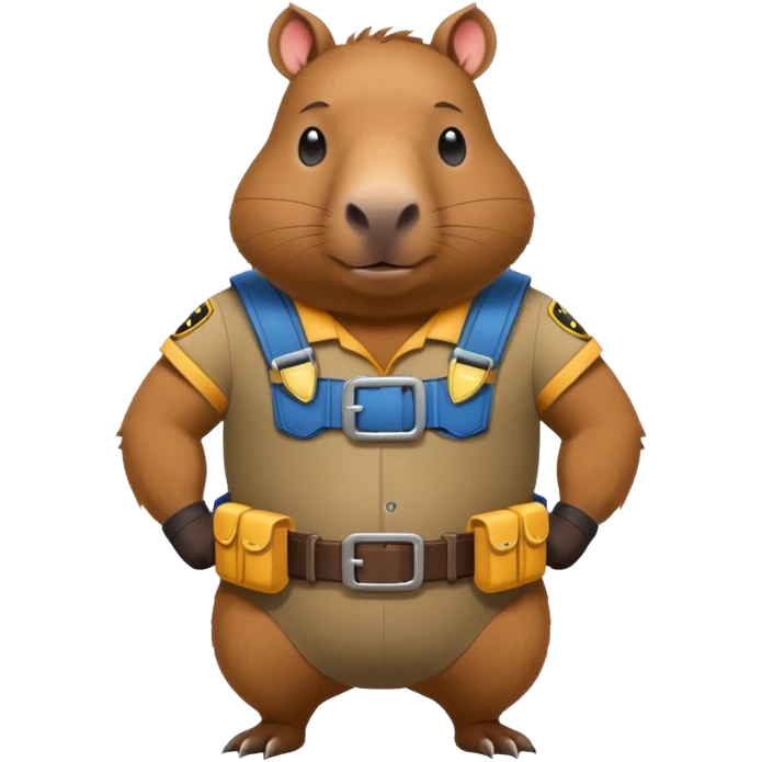 Batman bob the builder as a capybara emoji