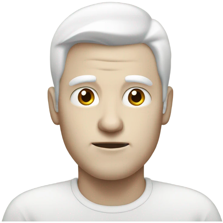 white skin man looking at his phone emoji