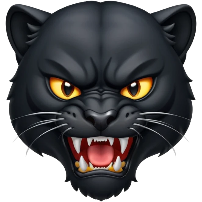 angry panther animal emoji
