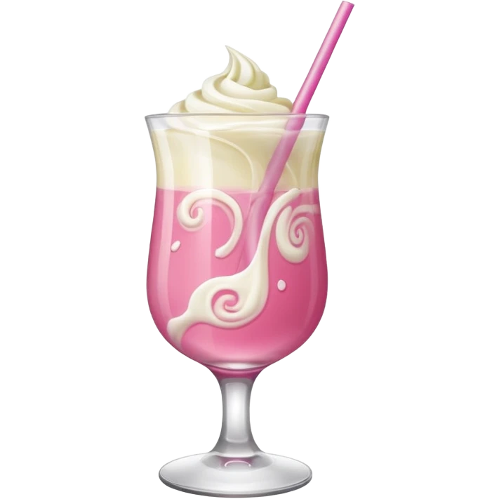Pink drink with a little bit of cream emoji