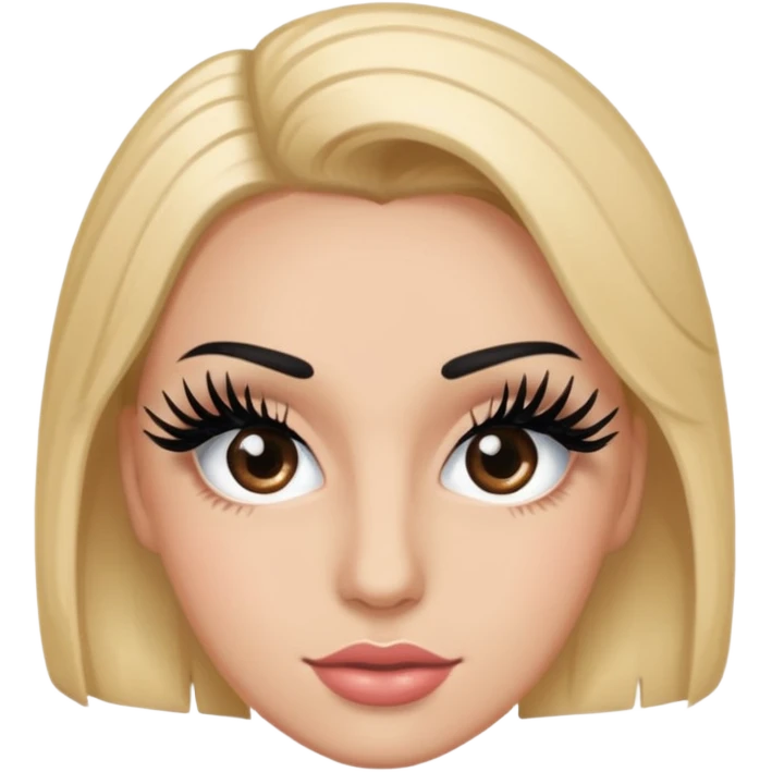 Emoji fake eyelashes fake nails emoji