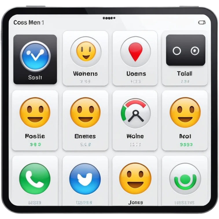 computer user interface dashboard emoji