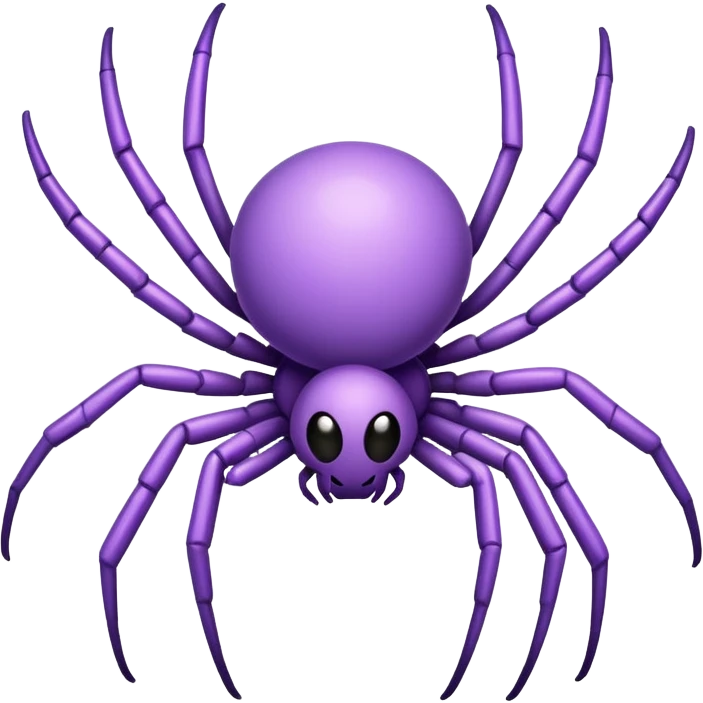 simple cute spider single colored lavender purple emoji