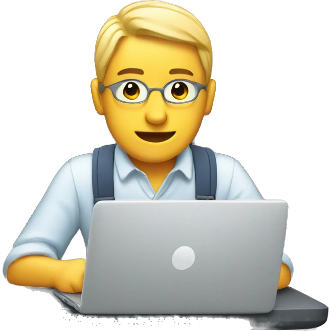 Writing on laptop emoji