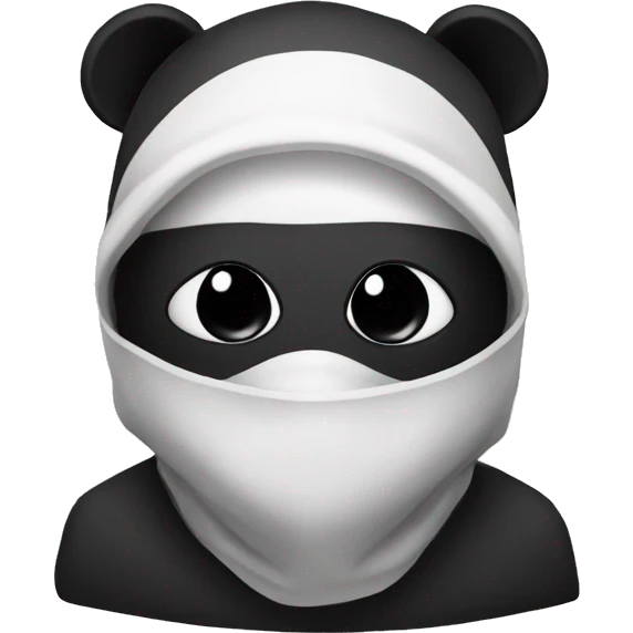 Panda wearing a balaclava emoji
