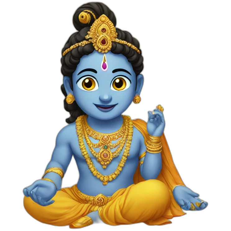 Lord krishna with an Anamika emoji