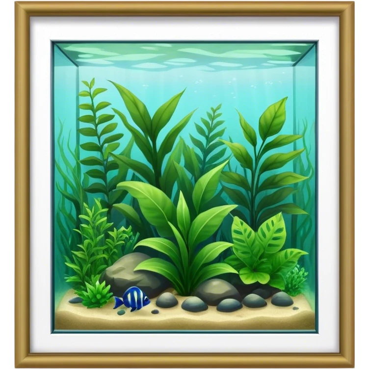 excessive green plants dense foliage in aquarium emoji
