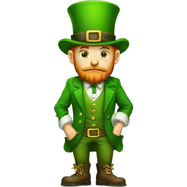  sad leprechaun with empty pockets emoji