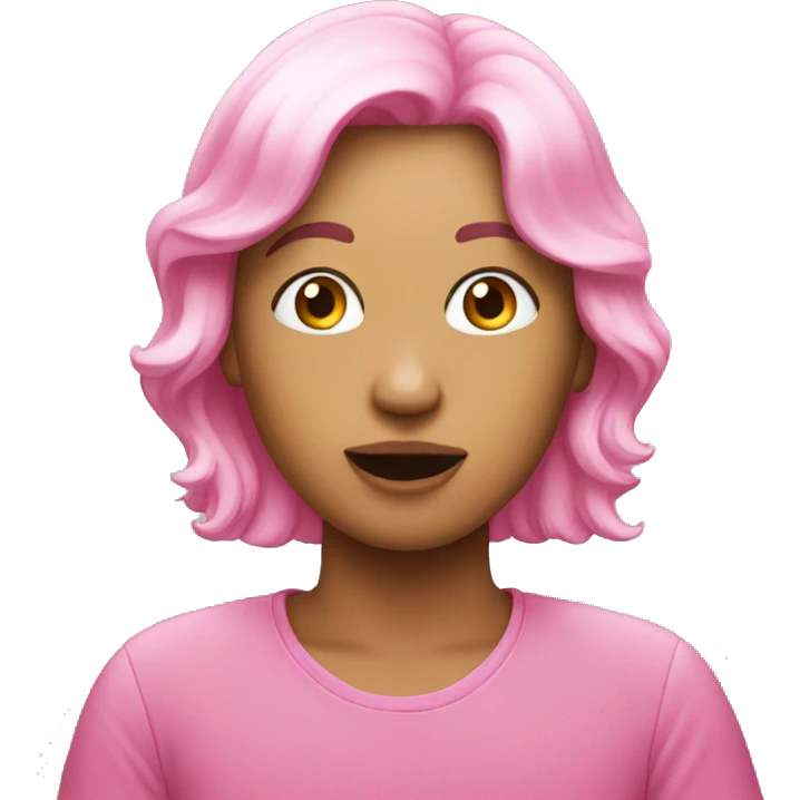 Pink bubble emoji