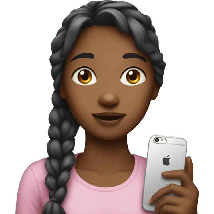 Girl with iPhone  emoji