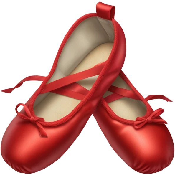 red ballet shoes emoji