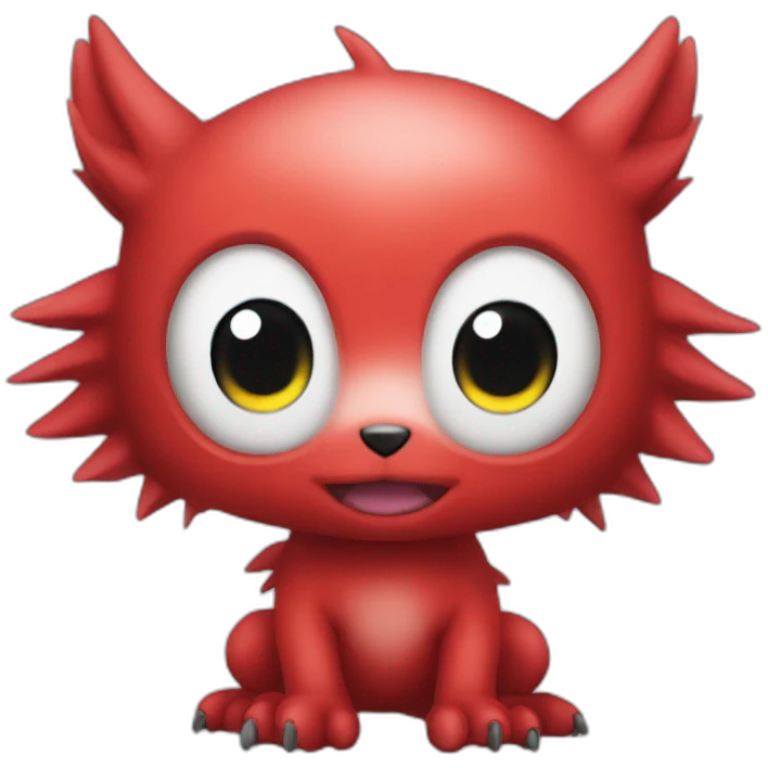 red baby Digimon creature emoji
