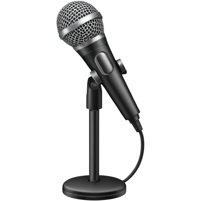 microphone with stand emoji