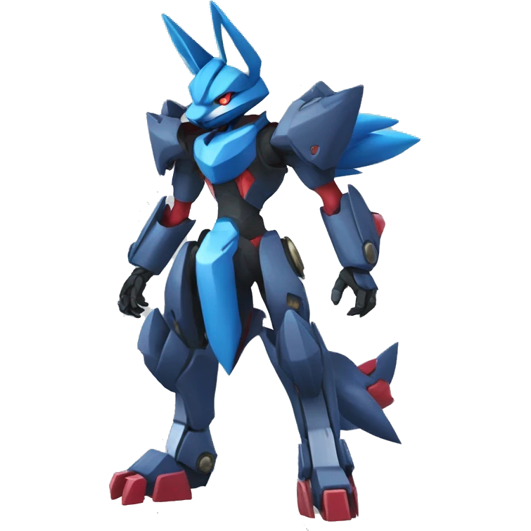 Lucario-Zoroark-medabot-Mecha full body emoji