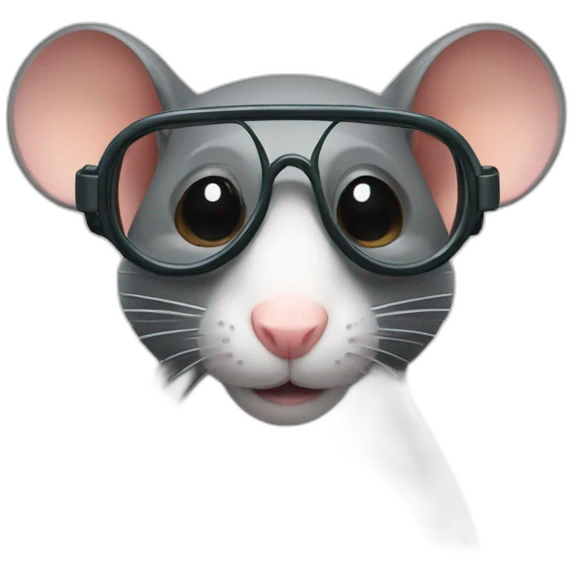 Rat with scoobadiving glasses emoji