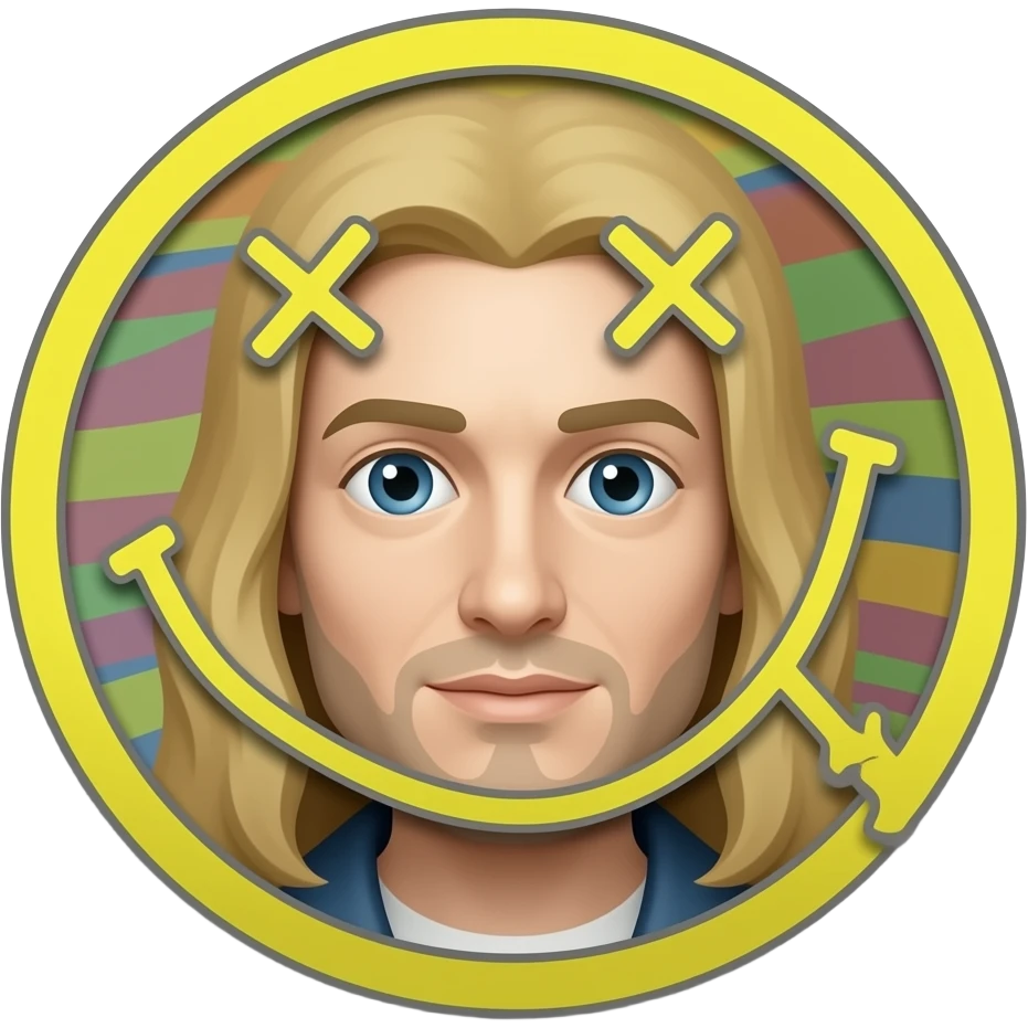 Nirvana logo face emoji