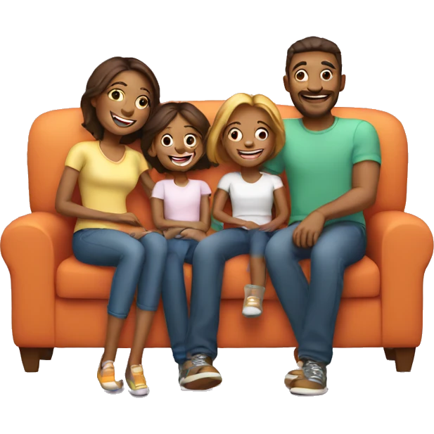 happy family on couch emoji
