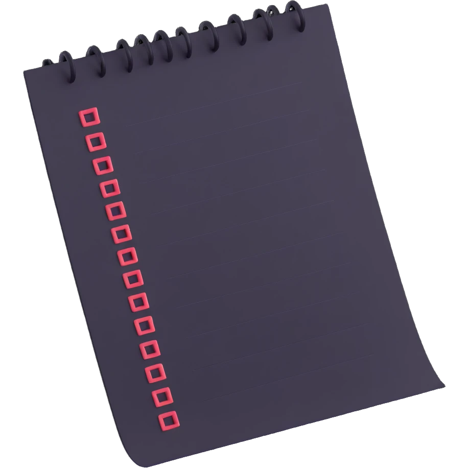 long curling to-do list paper looping up and down like a snake with tiny checkboxes fading into distance emoji