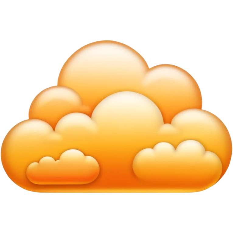 A golden sunset cloud with warm gradient tones. emoji