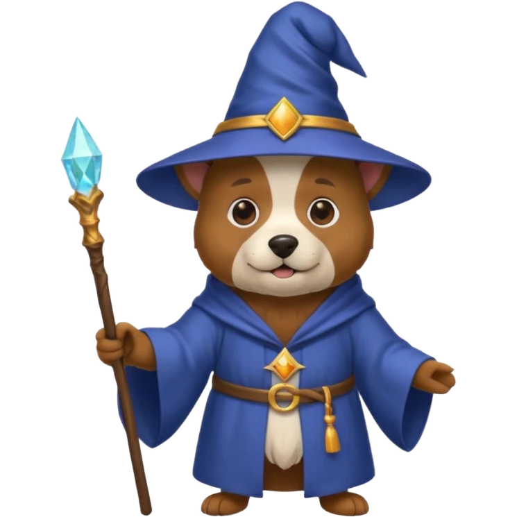 Dog wizard emoji