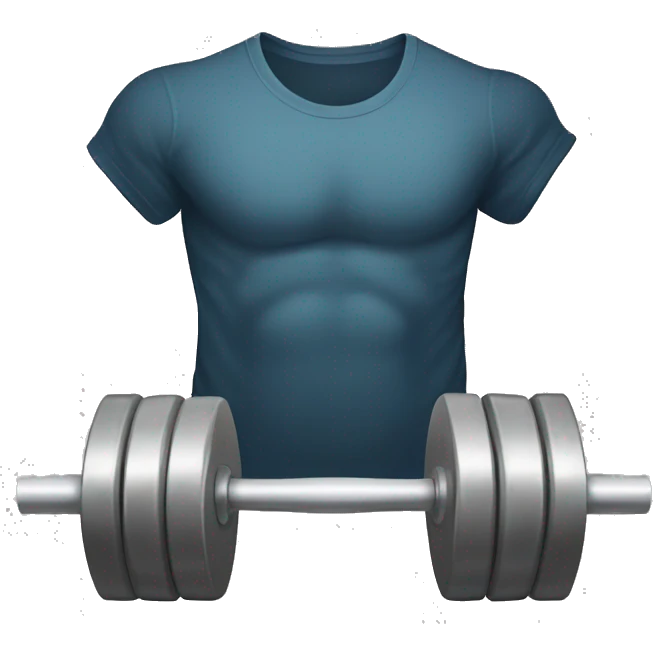 T shirt with a gym weight on it emoji
