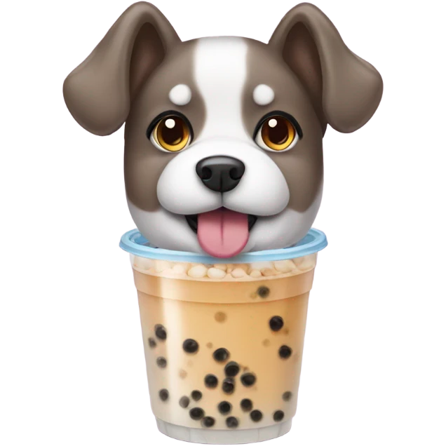 Bubble tea dog emoji