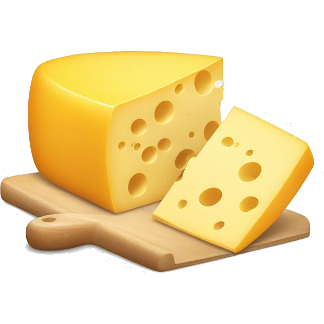 slices of cheese next to a cheese slicer emoji