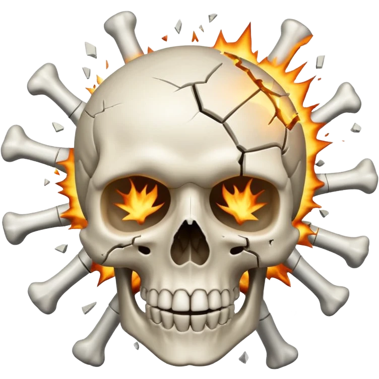 exploding skull head  emoji