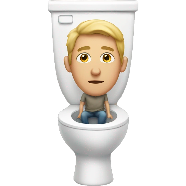 Man in a toilet emoji